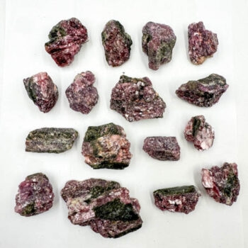 Lepidolite w/ Green Tourmaline Rough
