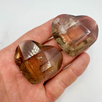 Smoky Quartz Faceted Hearts (13 pieces lot)