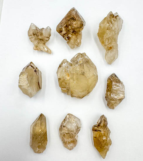 Natural Citrine Elestials (9pcs lot)