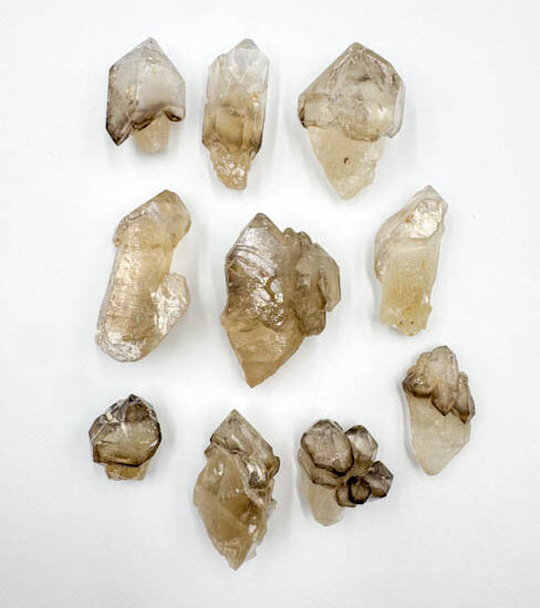 Smoky Quartztz & Citrine Elestials (10pcs lot)