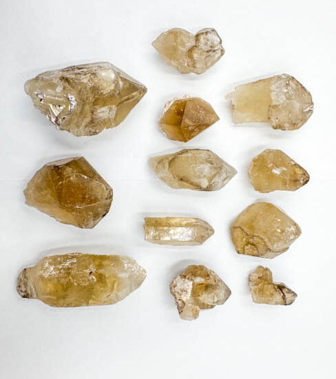 Natural Citrine Elestials (12pcs lot)