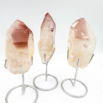 Lithium Quartz Rough Points w/ custom bases (3pcs lot)