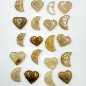 Natural Citrine Moons & Hearts (20pcs Lot)