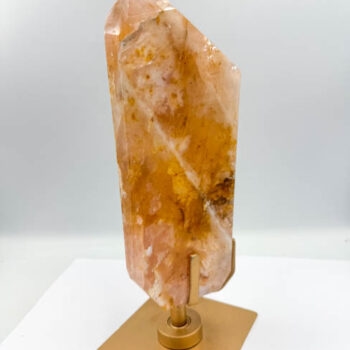 Rose Quartz “Golden Healer” Free-Form on Spinning Base (2.16 Kg Piece)