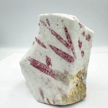 Aquamarine & Rubelite on the Matrix Polished Free Form (2.73 Kilos Piece)