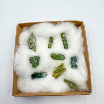 Green Tourmaline Speciemens (9pcs Lot)