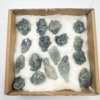 Blue Tourmaline in Quartz (17 Pieces Lot)