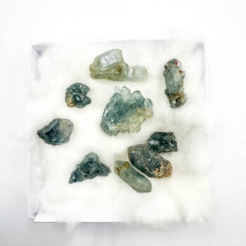Blue Tourmaline in Quartz (9 Pieces Lot)