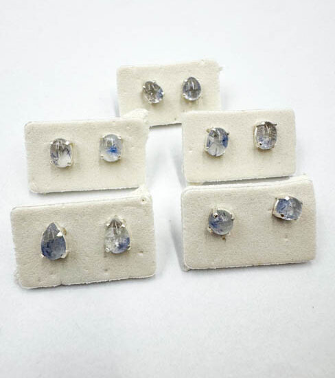 Dumortierite Earrings (Sterling Silver)