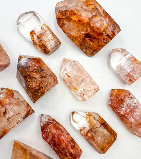 Fire Hematoid Quartz Polished Points