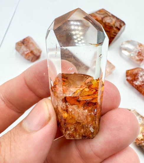 Fire Hematoid Quartz Polished Points