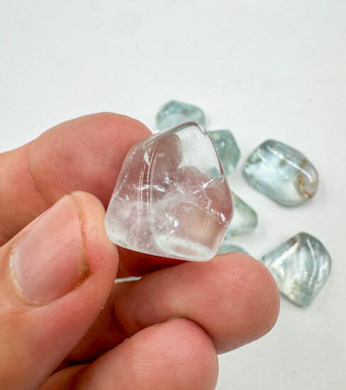 Blue Topaz Tumbled - High Grade (100g Bag)