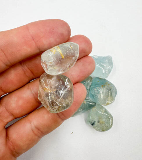 Blue Topaz Tumbled  (100g Bag)