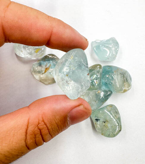 Blue Topaz Tumbled  (100g Bag)