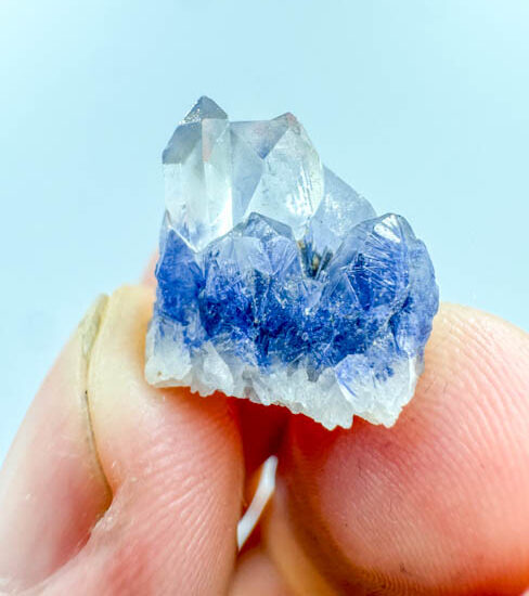 Dumortierite in Quartz Rough Point ( gr piece)