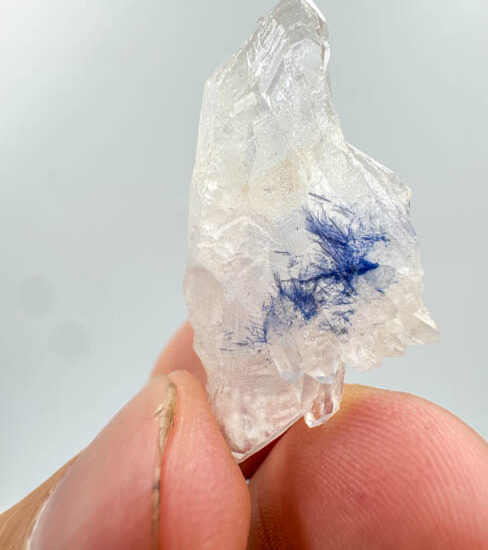 Dumortierite in Quartz Rough Point ( gr piece)