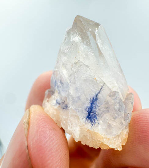 Dumortierite in Quartz Rough Point ( gr piece)