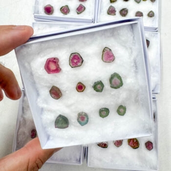 Watermelon Tourmaline Slices (11 pieces lot)