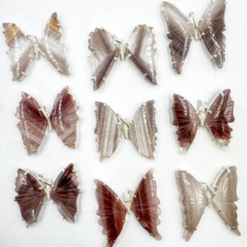 Lithium Quartz Butterfly Pendant (Sterling Silver)