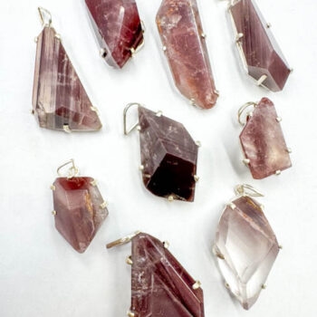 Lithium Quartz Free Form Pendant (Sterling Silver)