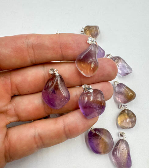 Ametrine Tumbled Pendants (Sterling Silver)