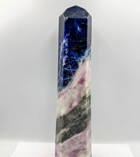 UV Reactive Pink Sodalite Tower (2.23kg piece)