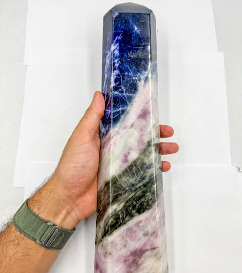 UV Reactive Pink Sodalite Tower (2.23kg piece)
