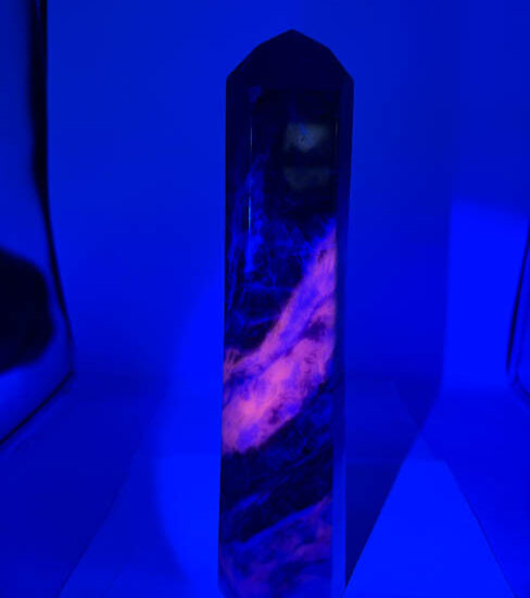 UV Reactive Pink Sodalite Tower (2.23kg piece)