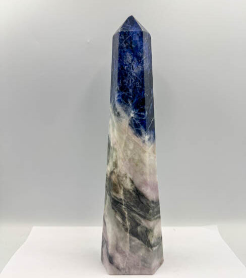 UV Reactive Pink Sodalite Tower (1.52kg piece)