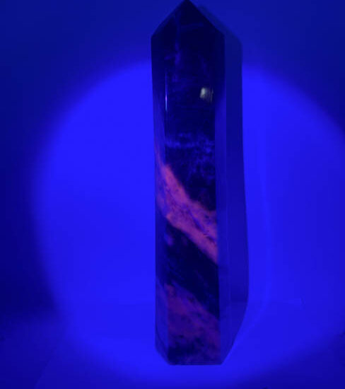 UV Reactive Pink Sodalite Tower (2.52kg piece)
