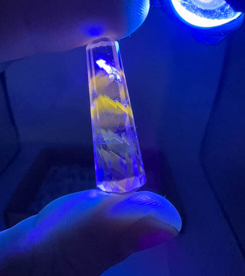 Powellite Ametrine Vogel - Mini (UV Reactive)