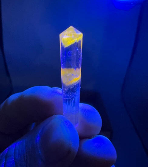 Powellite Ametrine Vogel - Mini (UV Reactive)