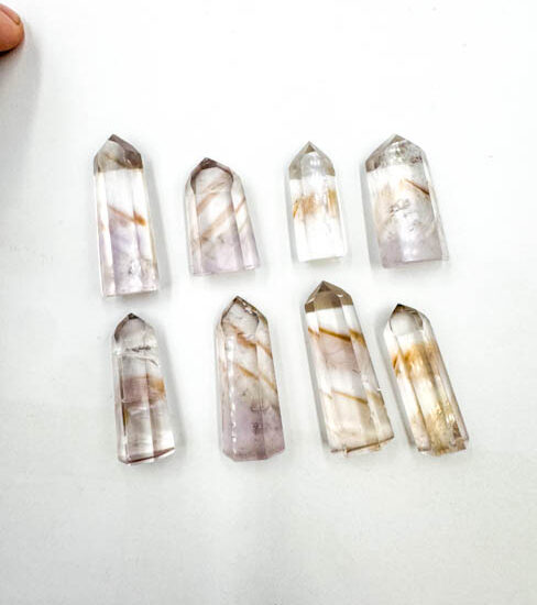 Powellite Ametrine Polished Points - Mini (UV Reactive)