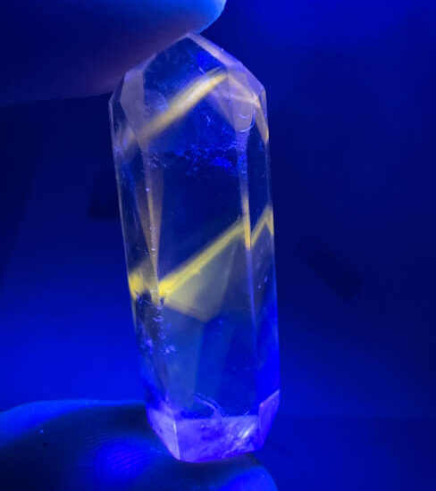 Powellite Ametrine Polished Points - Mini (UV Reactive)