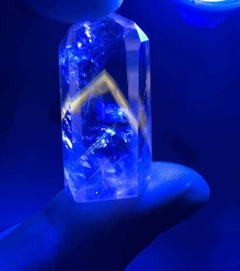 Powellite Ametrine Polished Points - Mini (UV Reactive)