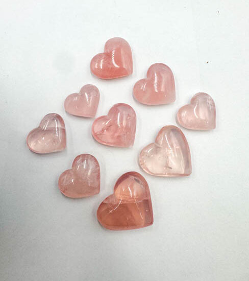 High Grade Rose Quartz Hearts - Mini