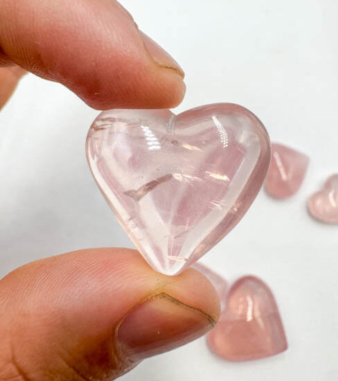 High Grade Rose Quartz Hearts - Mini