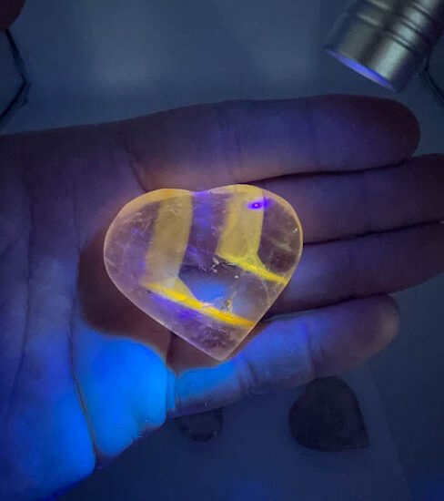 Ametrine Hearts (UV Reactive)