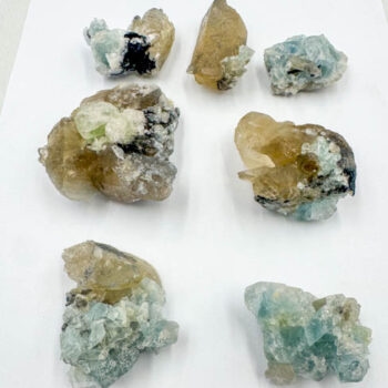 Natural Citrine w/ Aquamarine & Tourmaline (7 Pieces Lot)
