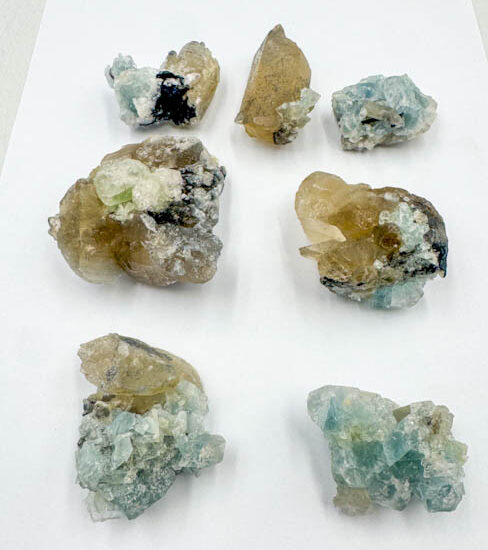 Natural Citrine w/ Aquamarine & Tourmaline (7 Pieces Lot)