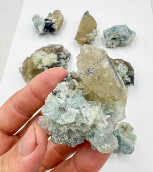 Natural Citrine w/ Aquamarine & Tourmaline (7 Pieces Lot)