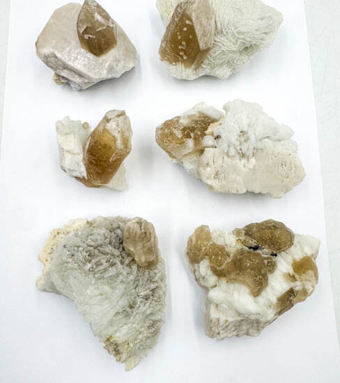 Natural Citrine w/ Albite (6 Pieces Lot)
