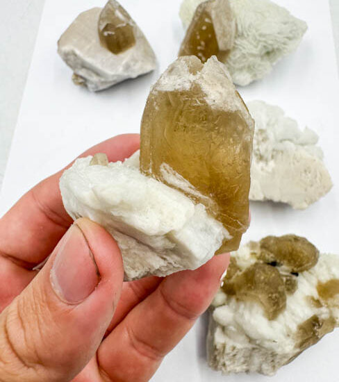 Natural Citrine w/ Albite (6 Pieces Lot)