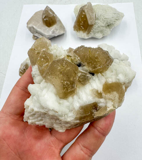 Natural Citrine w/ Albite (6 Pieces Lot)