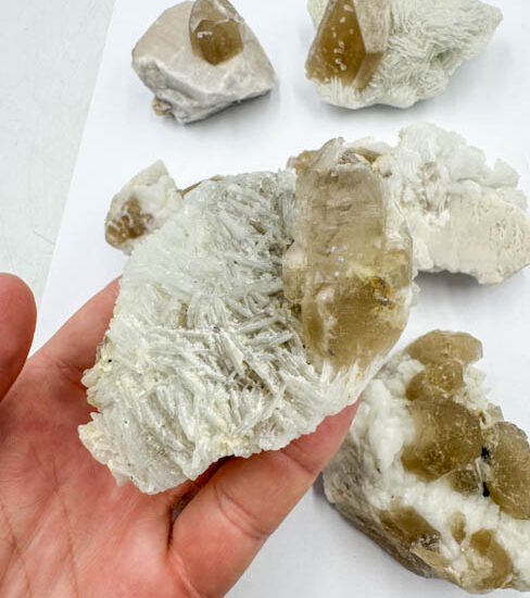 Natural Citrine w/ Albite (6 Pieces Lot)