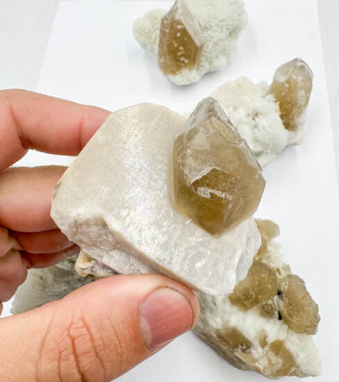 Natural Citrine w/ Albite (6 Pieces Lot)