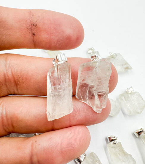 Rough Petalite Pendant (Sterling Silver)