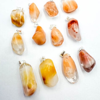 Amphibole Tumbled Pendants (Sterling Silver)