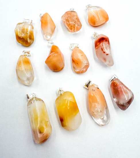 Amphibole Tumbled Pendants (Sterling Silver)