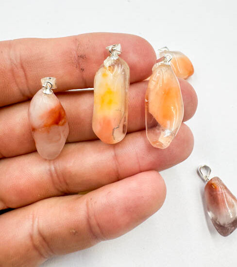 Amphibole Tumbled Pendants (Sterling Silver)